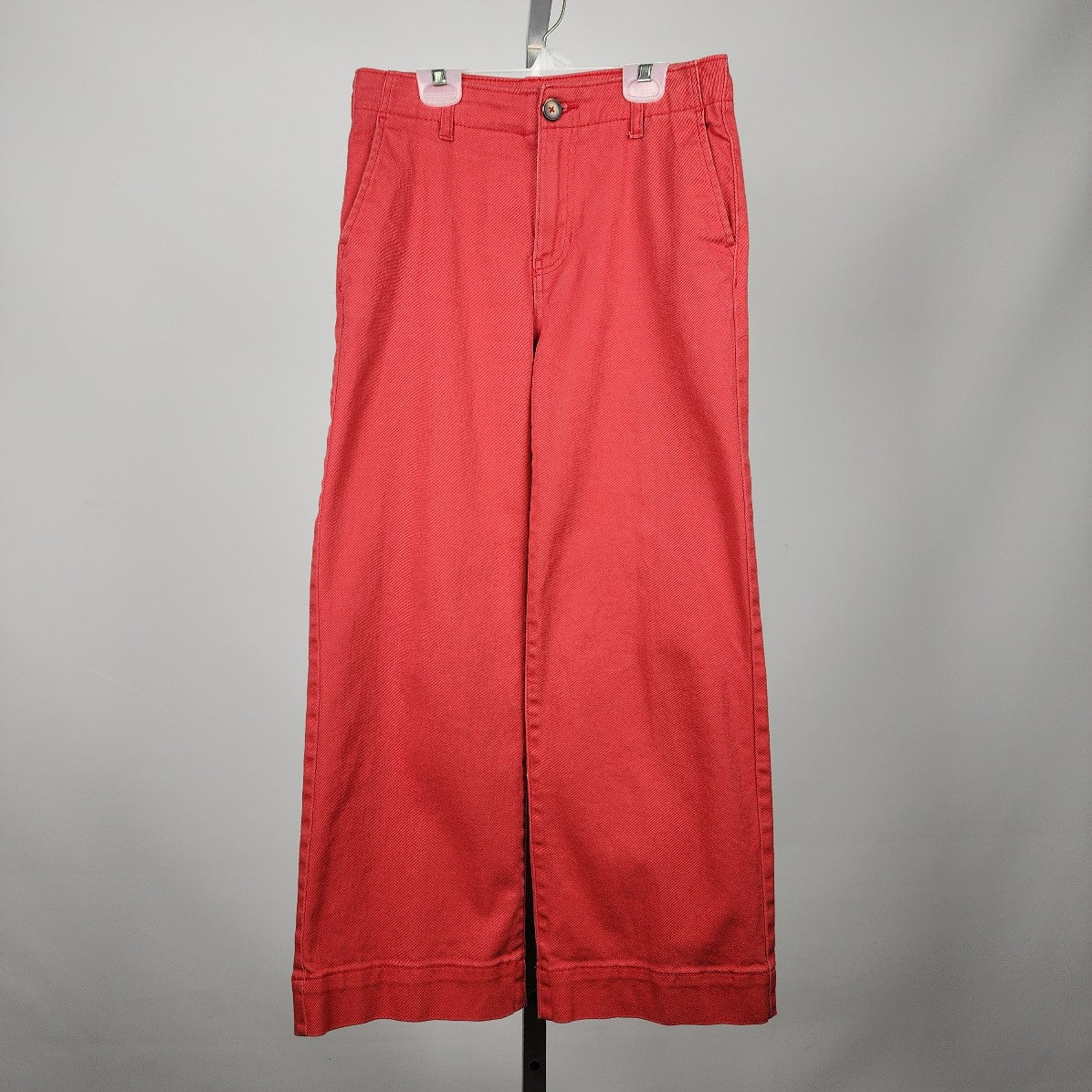 Joe Fresh Orange Cotton High Rise Wide Leg Crop Pants Size 26