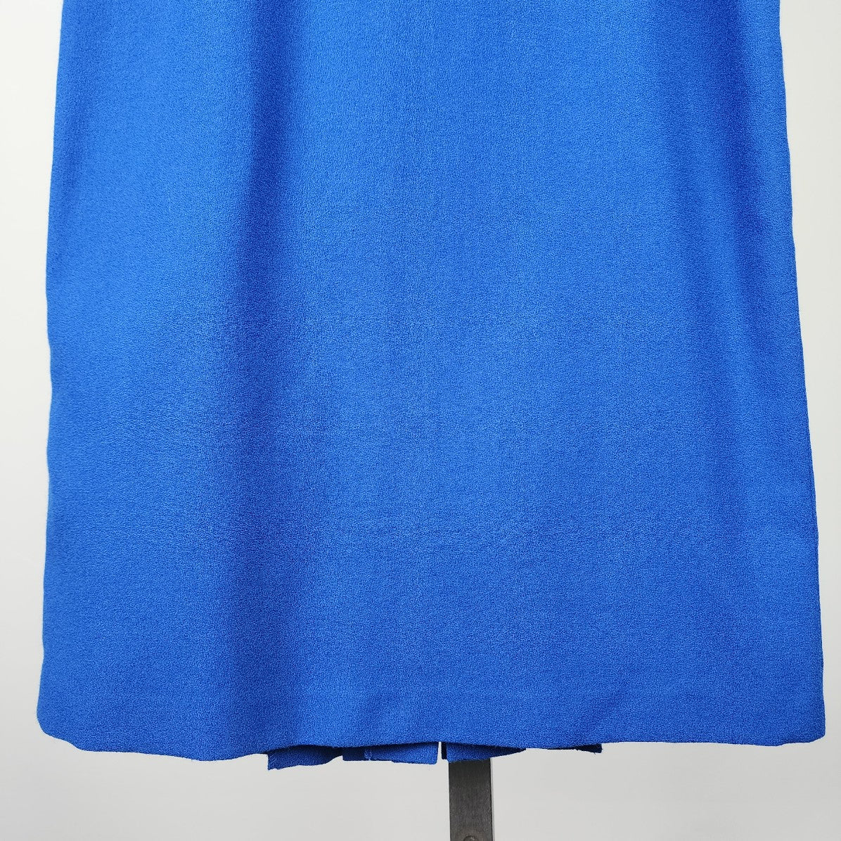 Vintage Cobalt Blue Crepe Pencil Midi Skirt Size XS