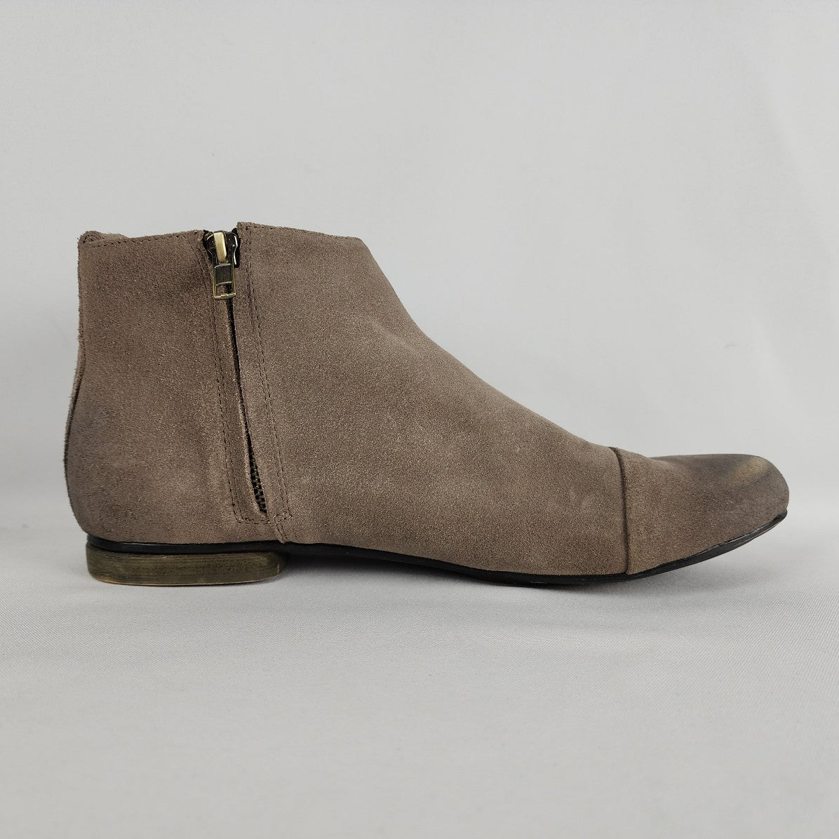 Taupe Suede Chelsea Boots Size 12