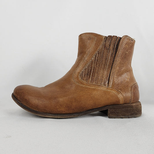 Arnold Churgin Brown Leather Chelsea Boots Size 8.5