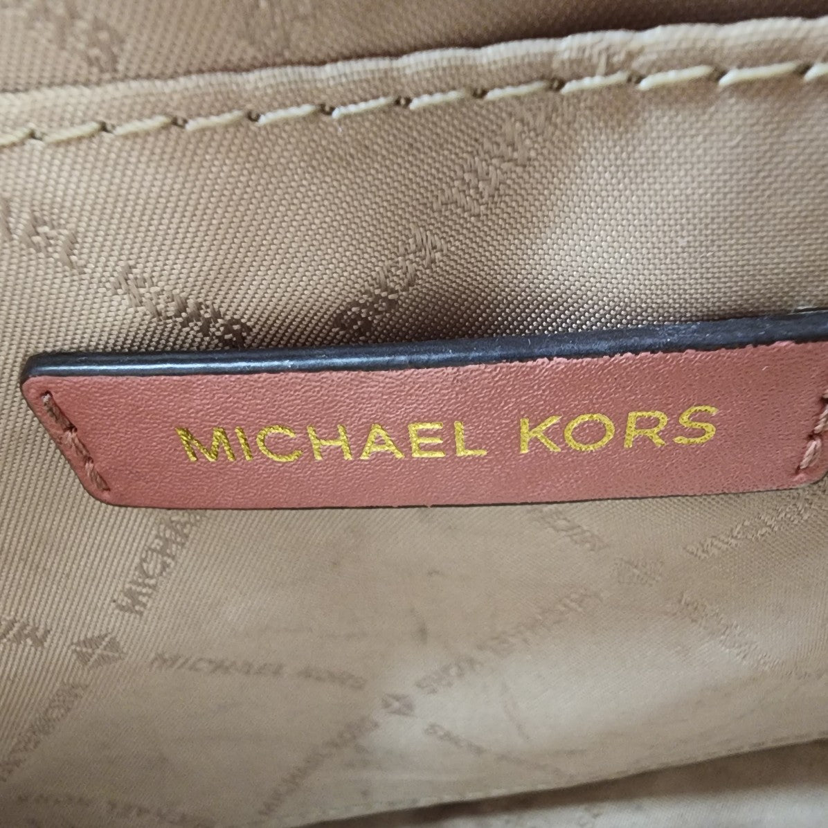 Michael Kors Pink & Burgundy Leather Top Handle Crossbody Purse