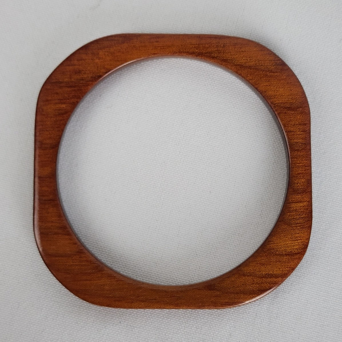 Wood Carved Square Bangle Bracelet