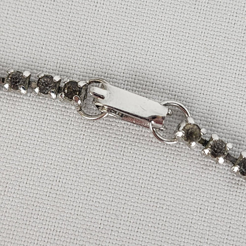 Vintage Silver Rhinestone Collar Necklace