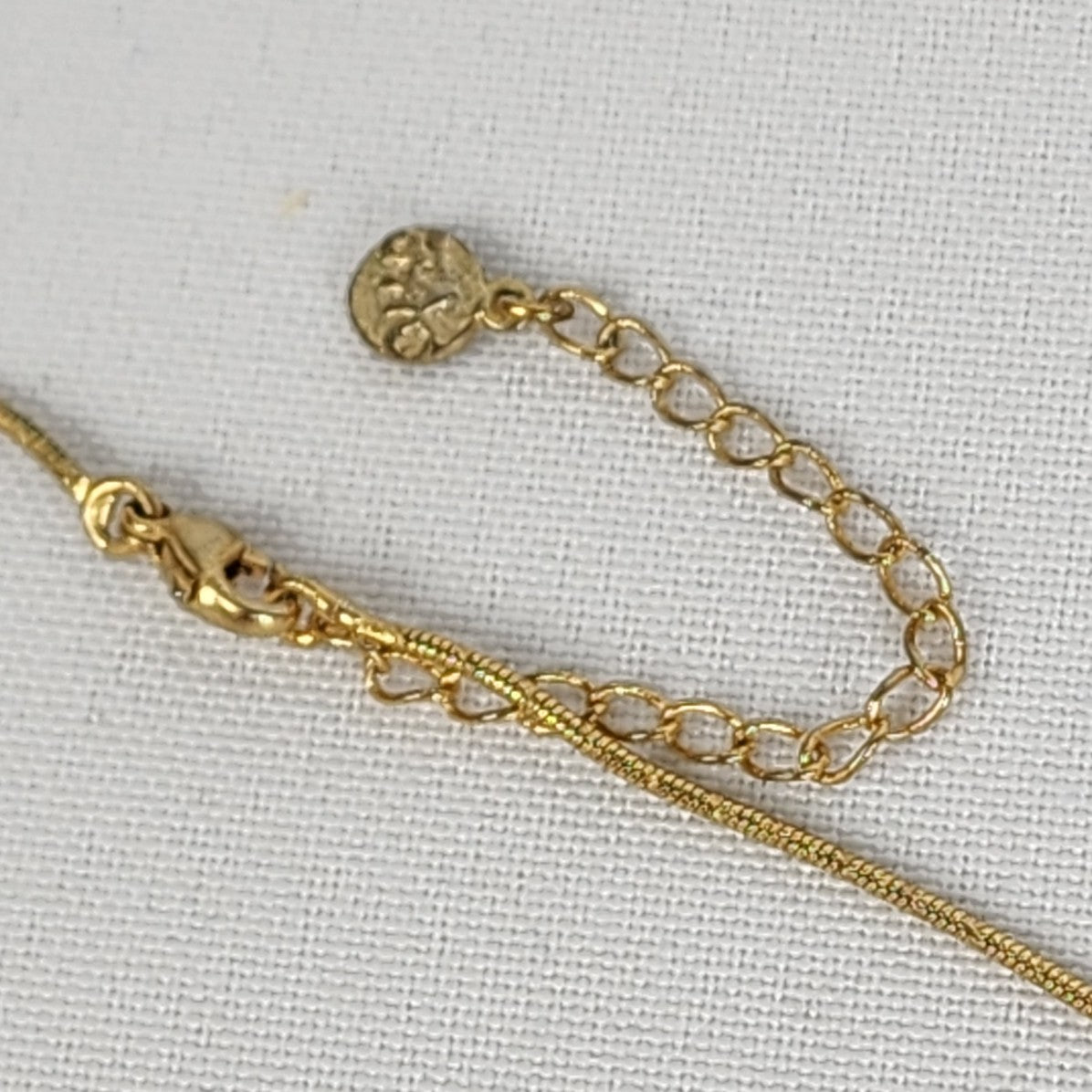FAC Gold Tone Cat Pendant Rhinestone Necklace