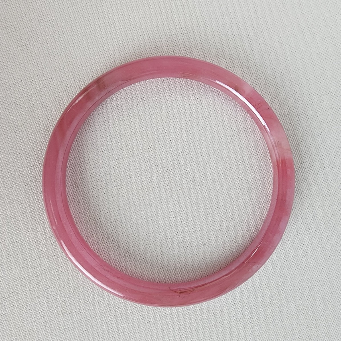 Vintage Pink Glass Bangle Bracelet