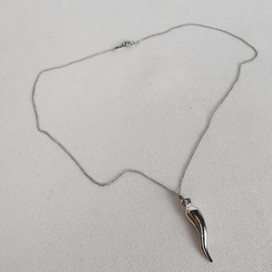 Vintage Coro Sterling Silver Tone Chilli Pepper Necklace