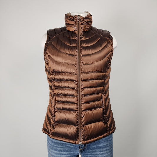 Bernardo Goose Down Brown Metallic Puffer Vest Size M