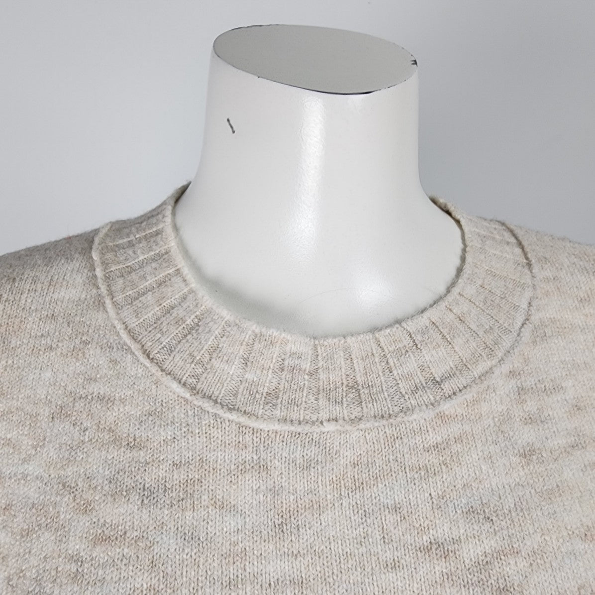 CASLON Cream Knit Crew Neck Sweater Size L