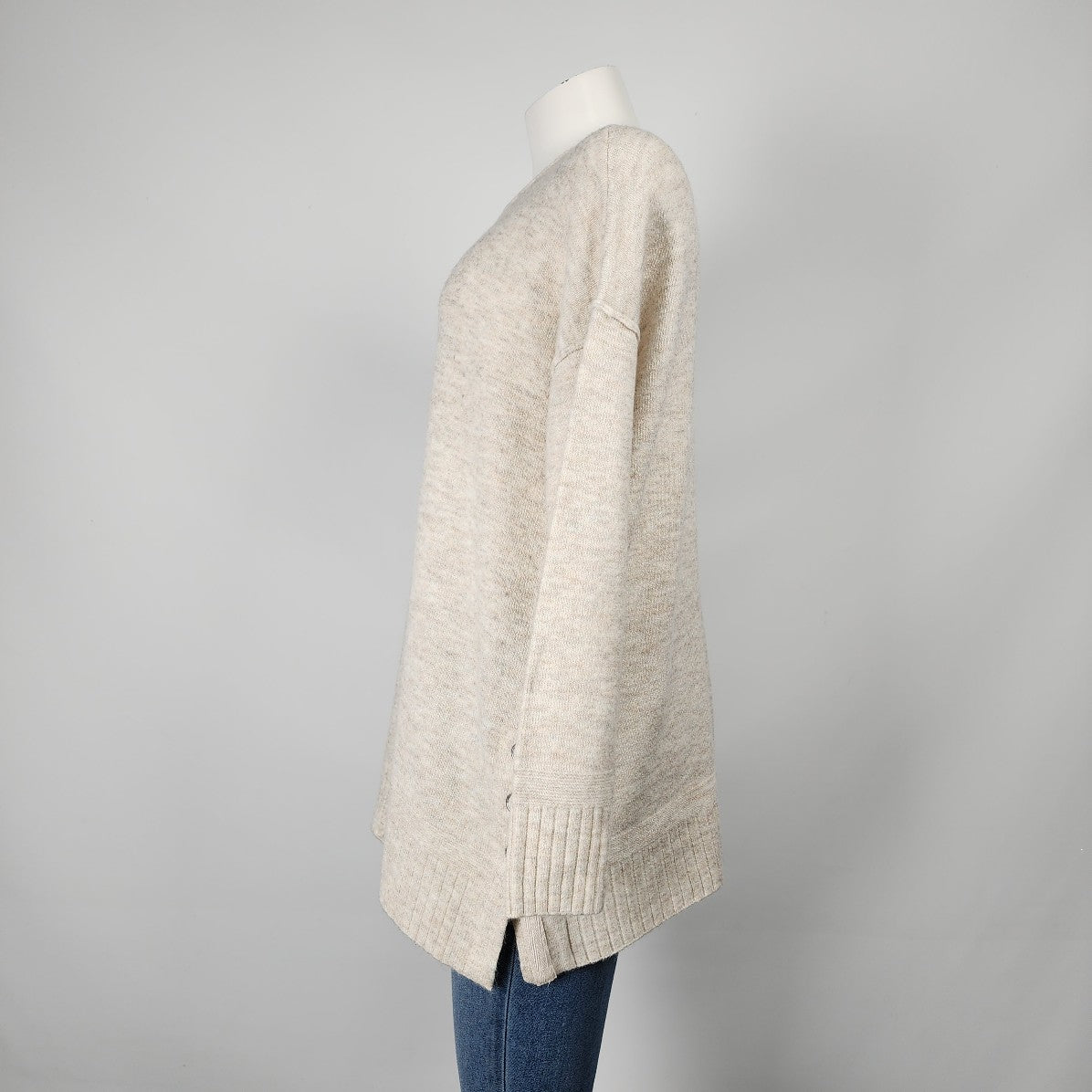 CASLON Cream Knit Crew Neck Sweater Size L