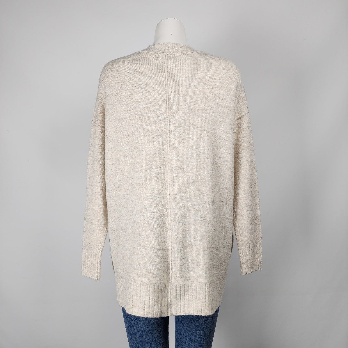 CASLON Cream Knit Crew Neck Sweater Size L