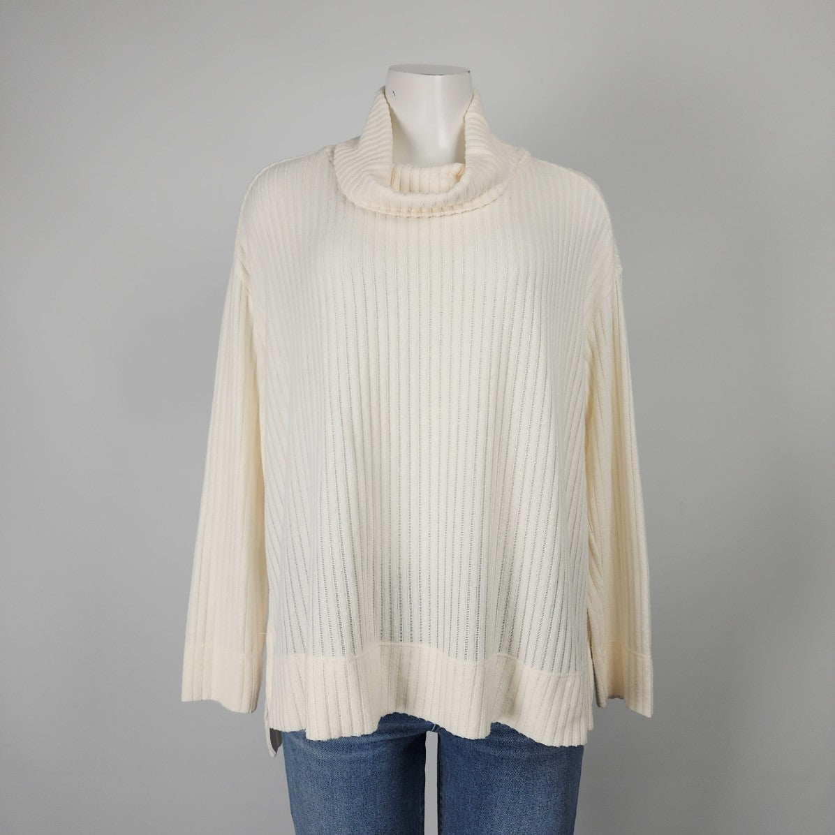 Cream cowl shop neck sweater