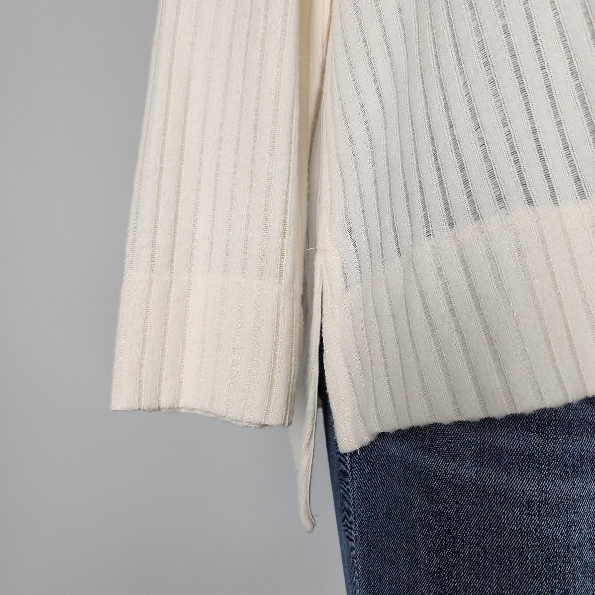 Maeve Cream Knit Cowl Neck Sweater Size M