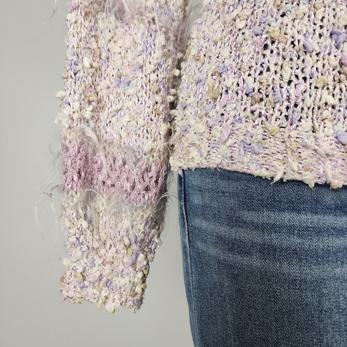 Vintage Handmade Purple Knit Sweater Size S