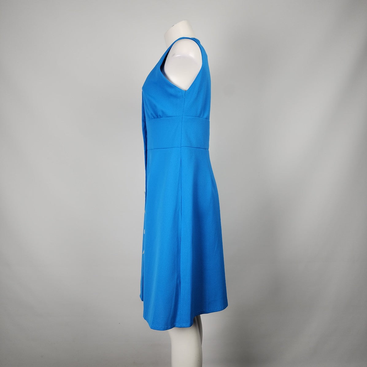 Vintage Blue Button Up A Line Dress Size S/M