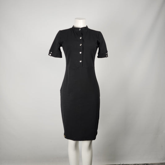 Lemoniade Black Short Sleeve Sheath Dress Size S/M