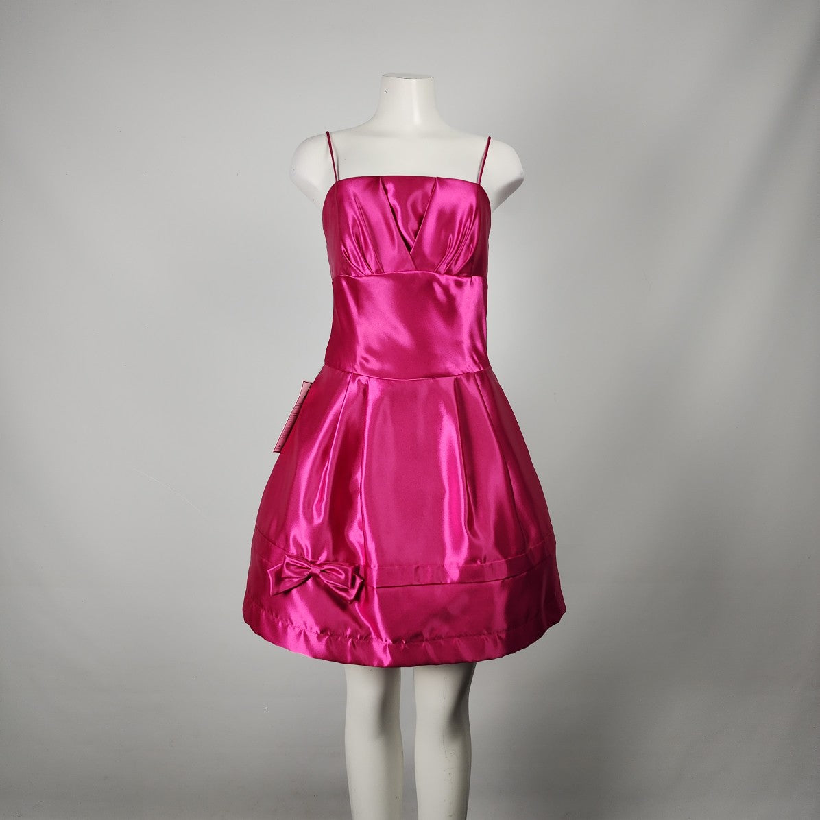 Jessica McClintock for Gunne Sax Pink Tulle Skirt Satin Party Dress Size 9