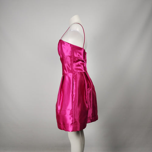 Jessica McClintock for Gunne Sax Pink Tulle Skirt Satin Party Dress Size 9