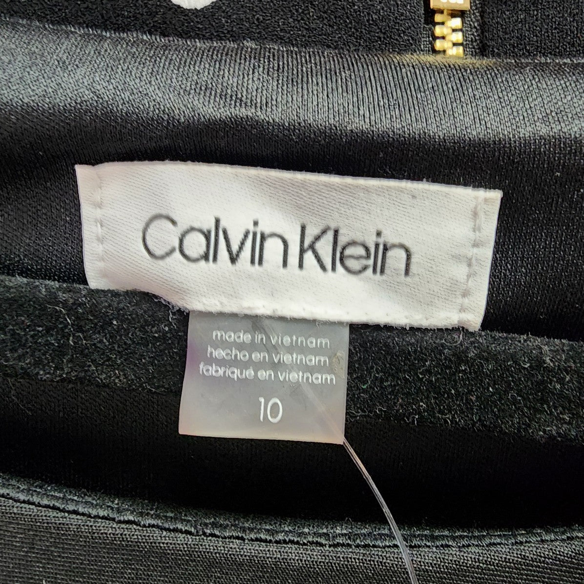 Calvin Klein Black Embroidered Floral Sheath Dress Size 10