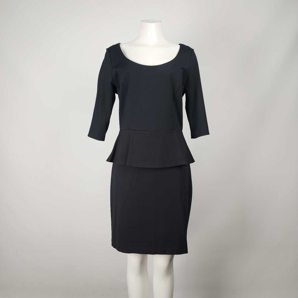 Le Chateau Black Peplum Dress Size L