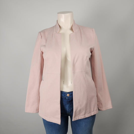 Pink Notched Collared Blazer Size XL