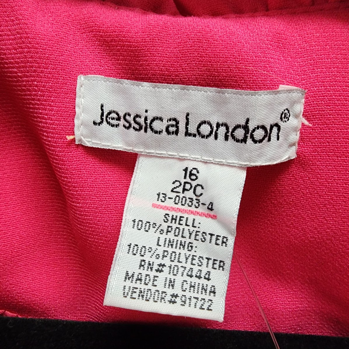 Jessica London Pink Ruffle Blazer Jacket Size 16