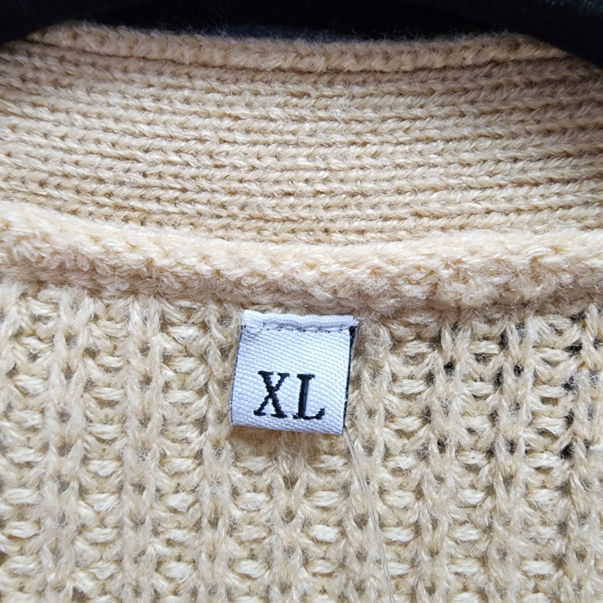 Two Tone Brown Knit Button Up Grandpa Cardigan Size XL