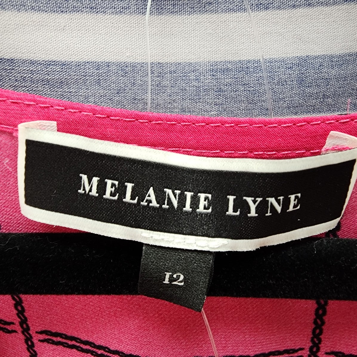 Melanie Lyne Pink Check Crossover Blouse Size 12