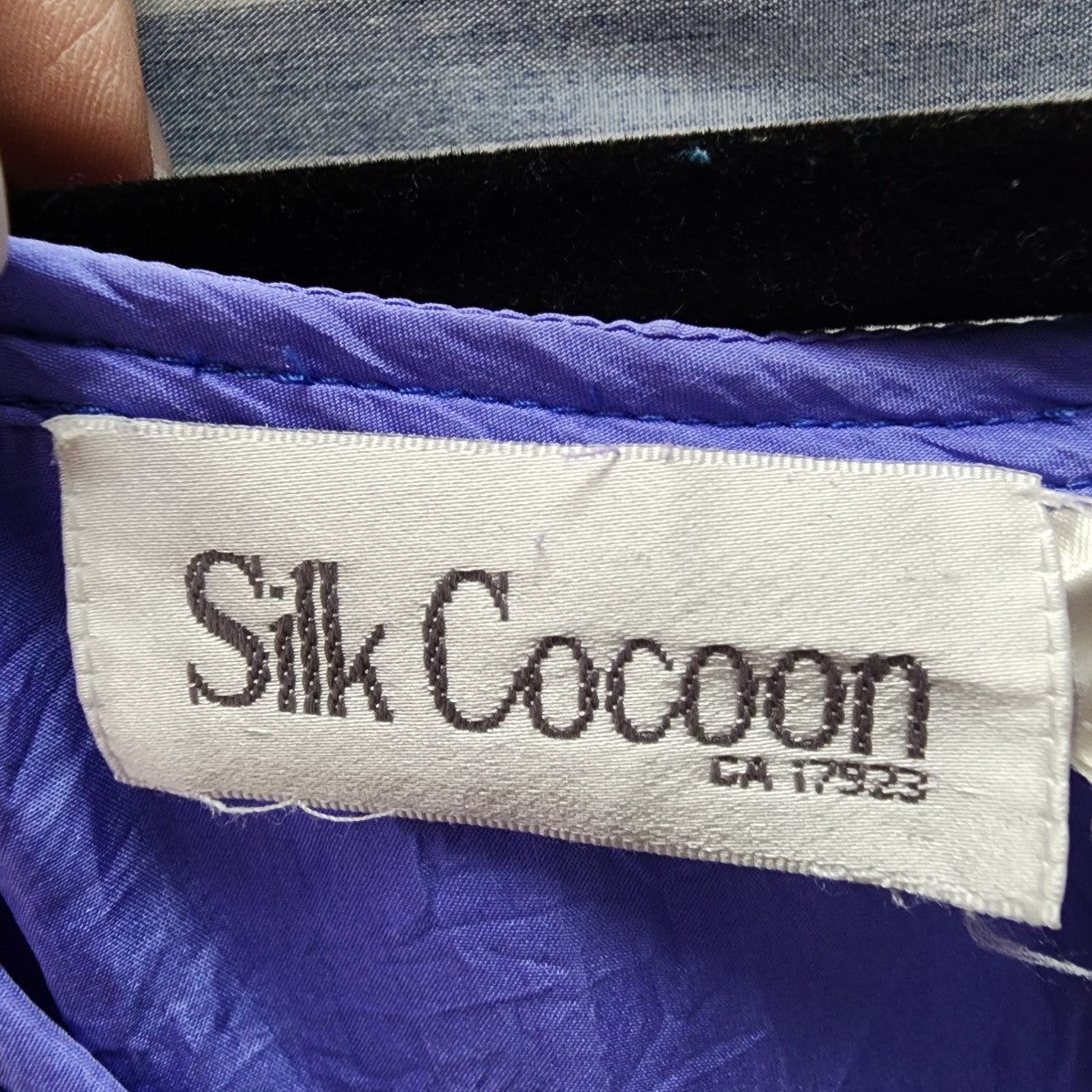 Vintage Silk Cocoon Periwinkle Silk Sleeveless Top Size