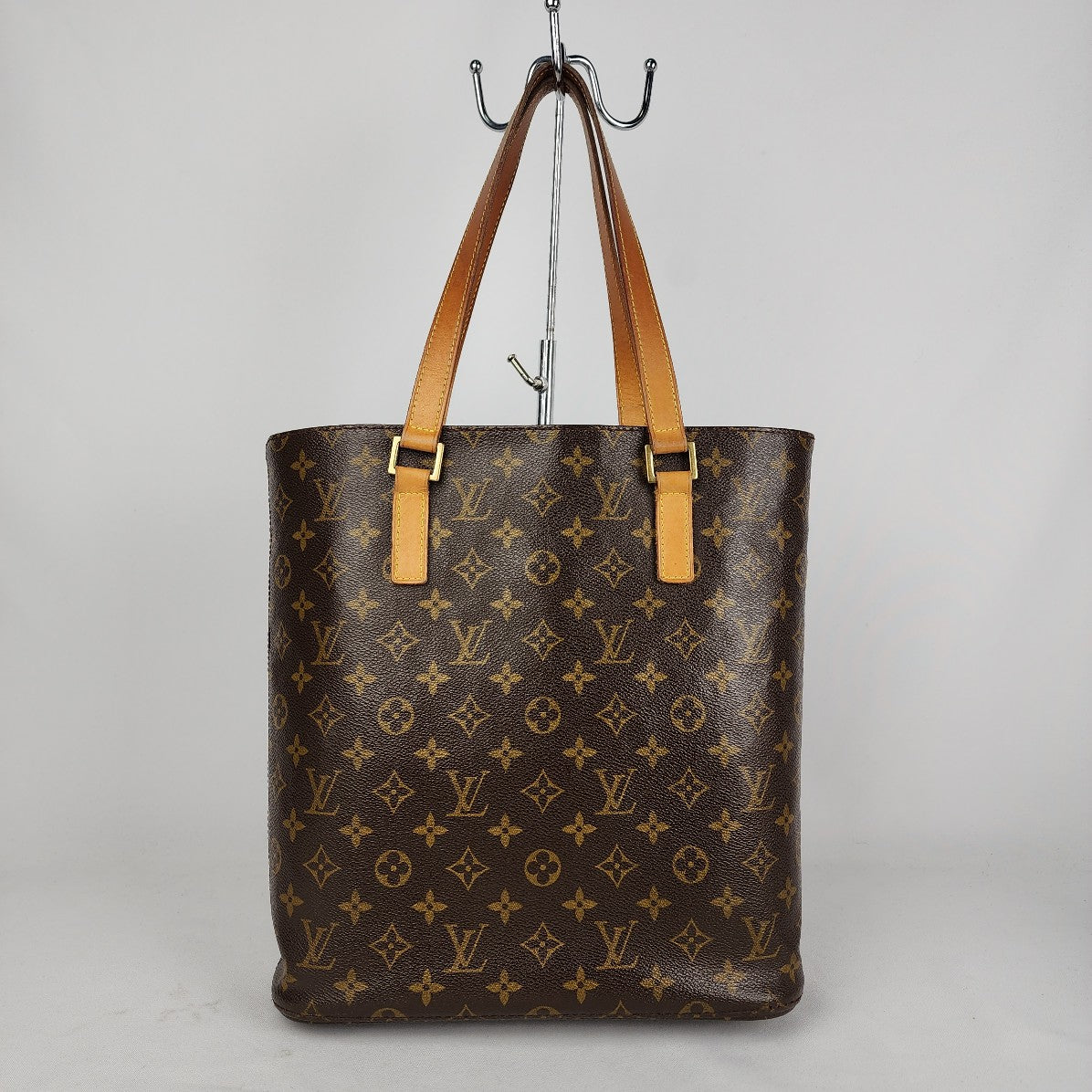 LOUIS VUITTON Monogram Vavin Leather Handle Tote Bag Purse