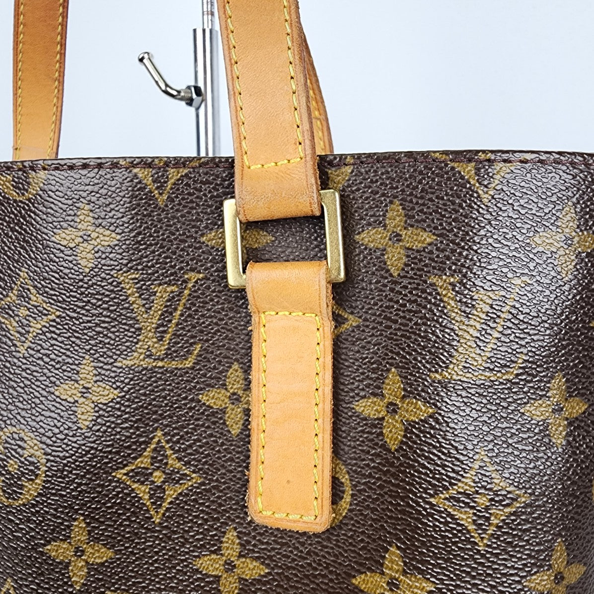 LOUIS VUITTON Monogram Vavin Leather Handle Tote Bag Purse