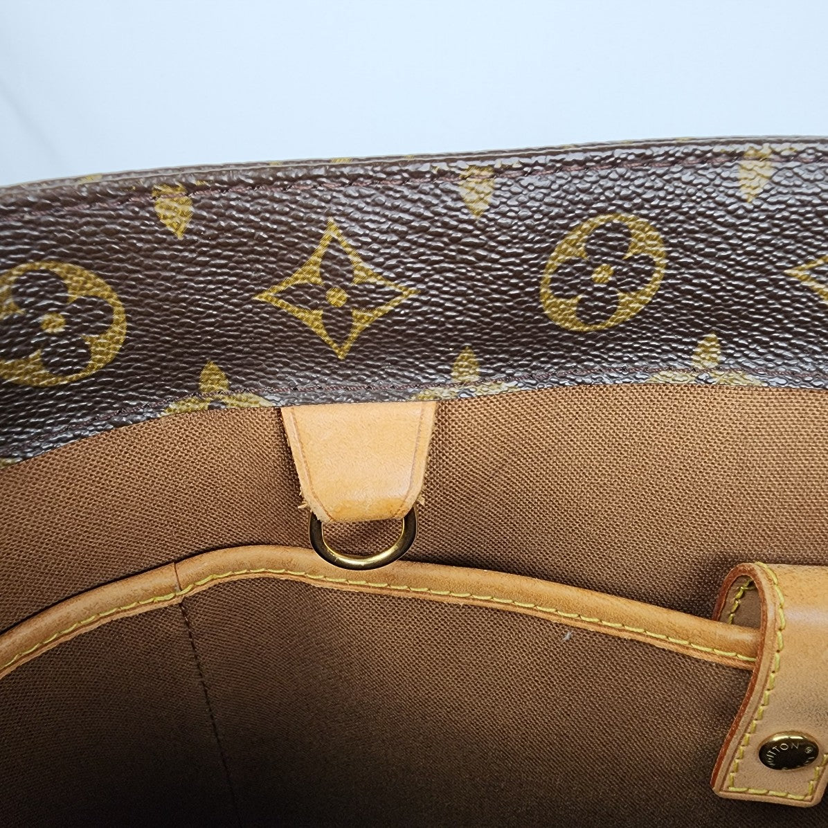 LOUIS VUITTON Monogram Vavin Leather Handle Tote Bag Purse