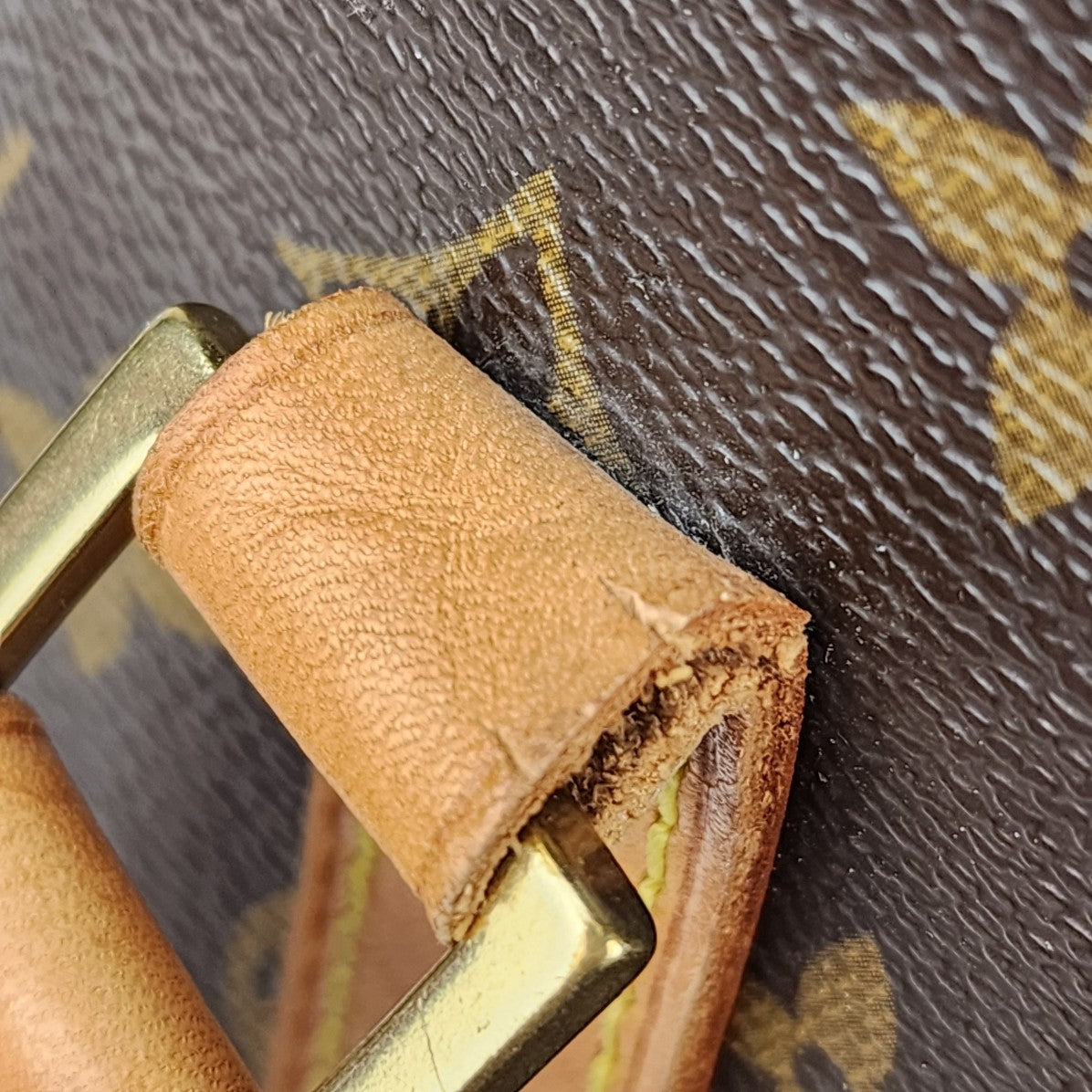 LOUIS VUITTON Monogram Vavin Leather Handle Tote Bag Purse