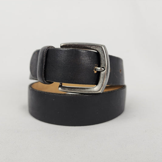 Black Leather Belt Size M