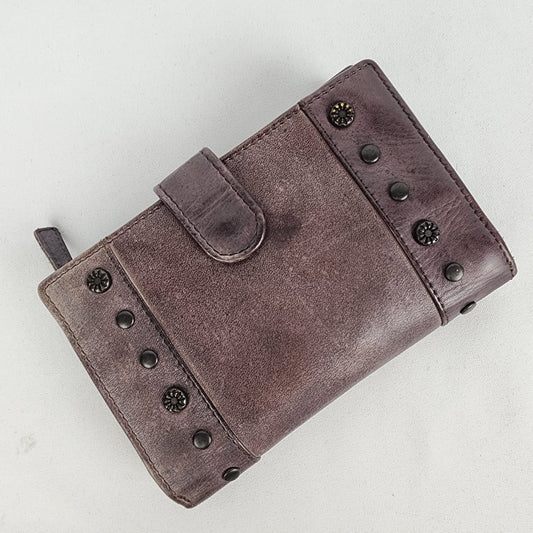 Purple Distressed Leather Wallet
