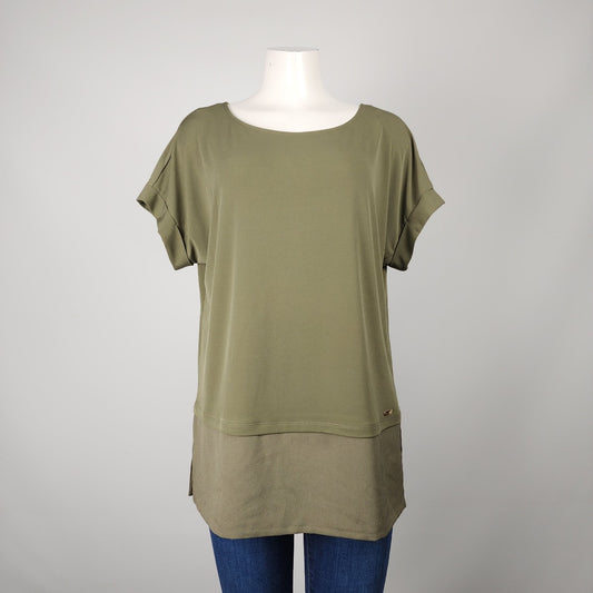 Calvin Klein Army Green Short Sleeve Shirt Size M