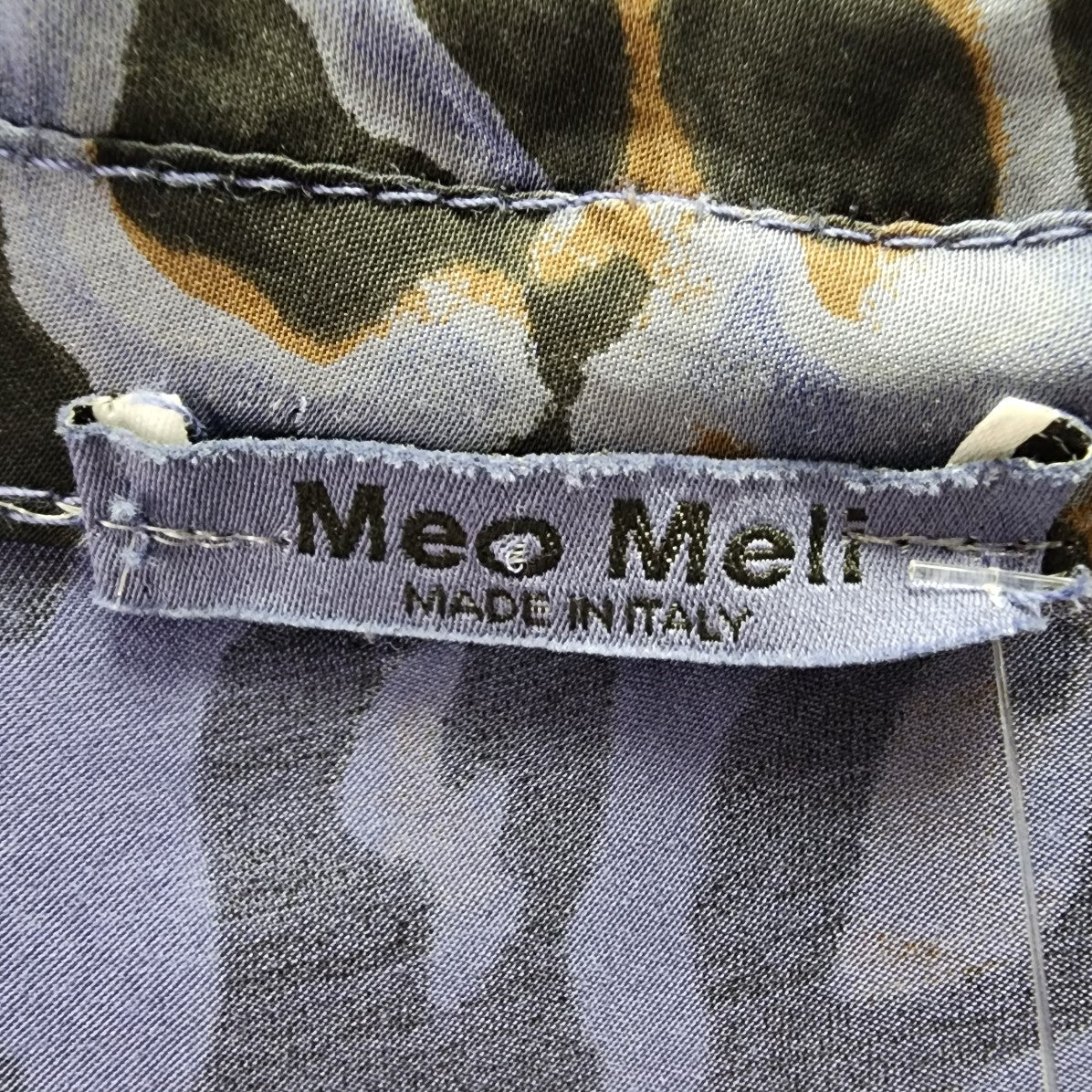 Meo Meli Blue Animal Print Top Size L