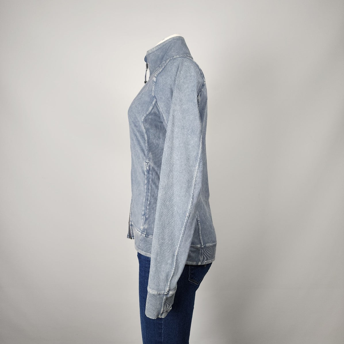 Lululemon Define Grey Acid Wash Zip Up Jacket Size 10