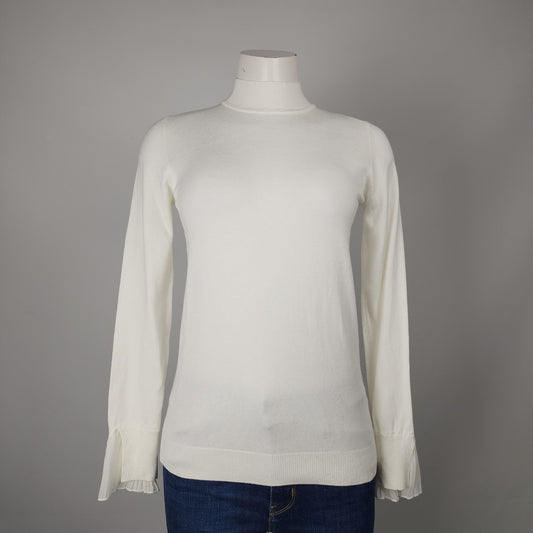 Esqualo Creamy White High Neck Knit Sweater Size S