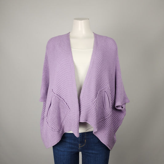 Cocogio Made In Italy Purple Knit Kimono Cardigan Size L/XL