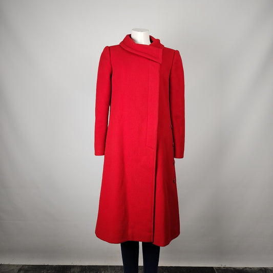 Vintage Hannah Collection Red Wool Pea Coat Size S/M