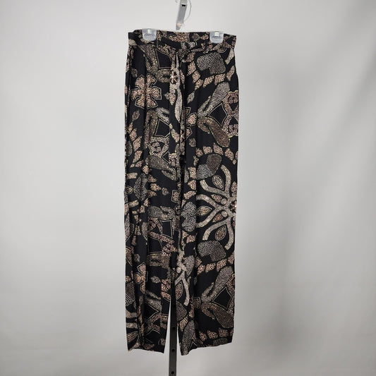 Soya Concept Black & Brown Floral Print Pants Size XS