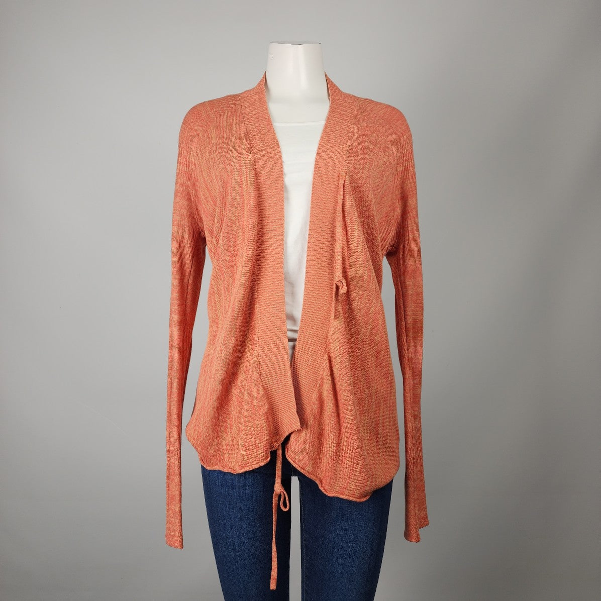 JNBY Orange Cotton Knit Cardigan Size S