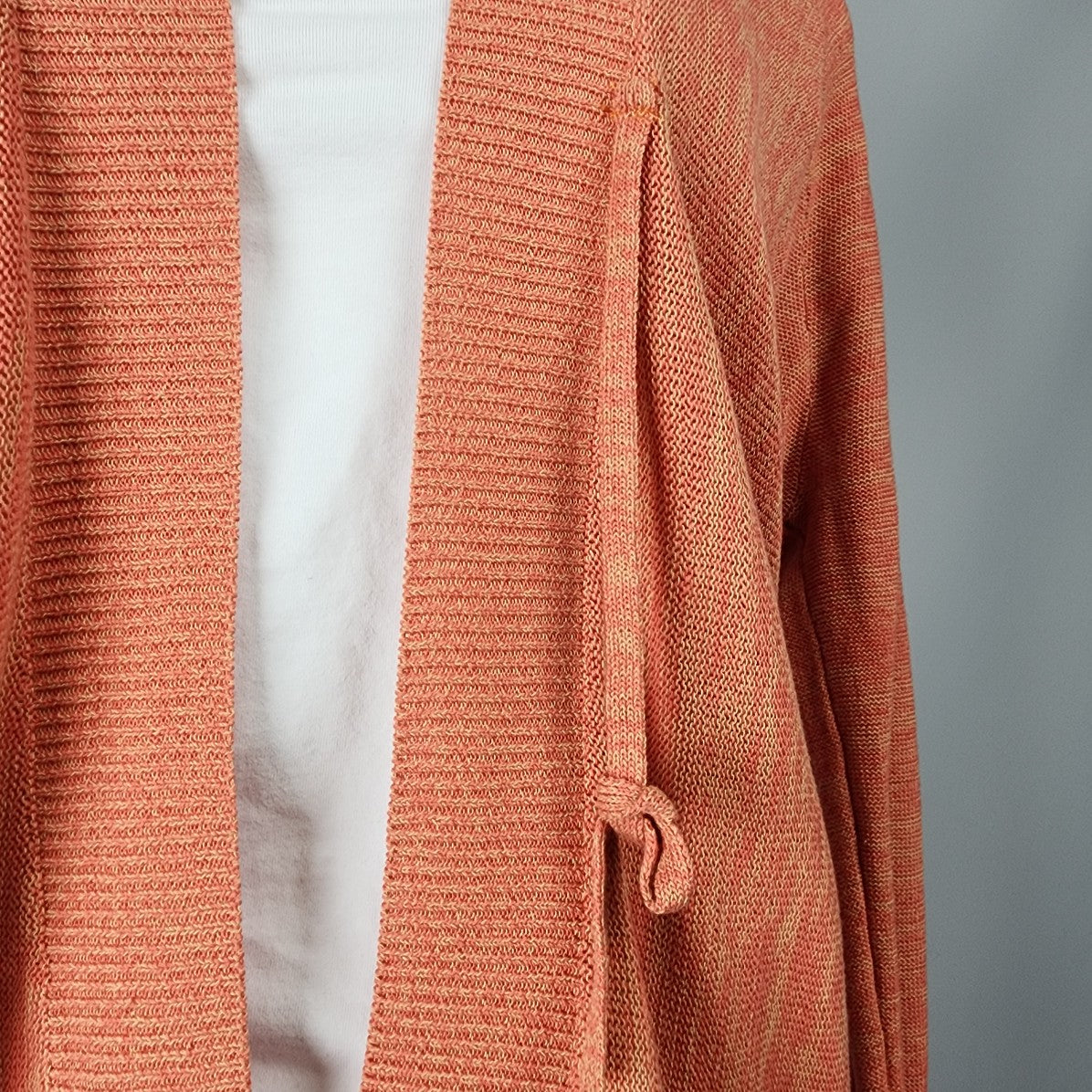 JNBY Orange Cotton Knit Cardigan Size S