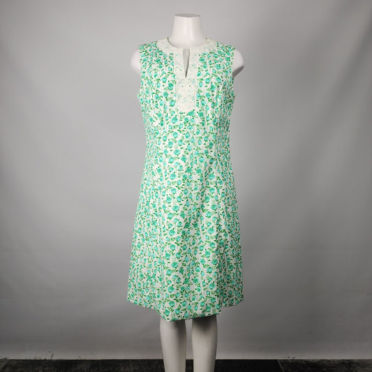Vintage The Lilly Lilly Pulitzer Green Floral Shift Dress Size M/L