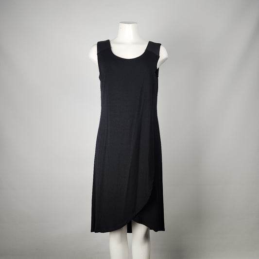 Lori M Black Sleeveless Midi Dress Size L
