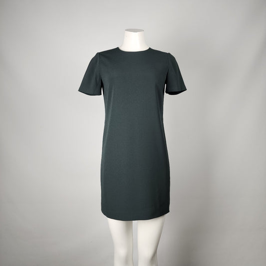 Babaton Hunter Green Short Sleeve Mini Shift Dress Size 4