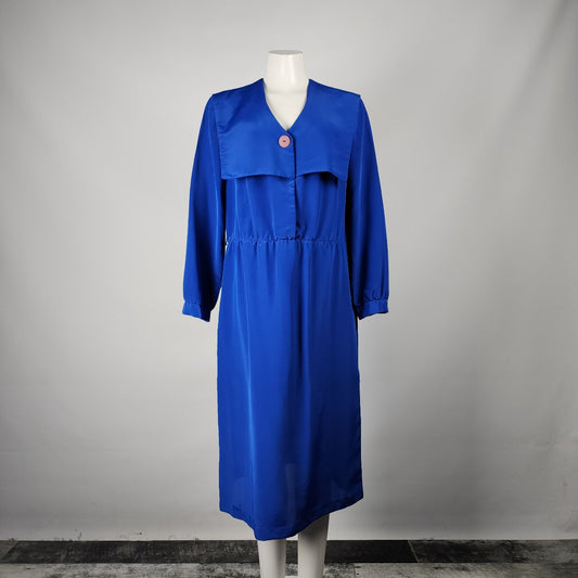 Vintage Topper Royal Bule Midi Dress Size L
