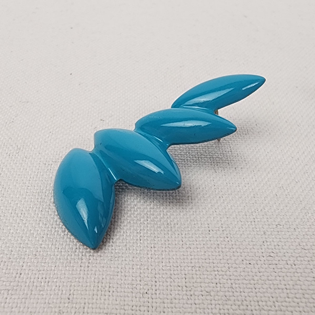 Vintage Blue Enamel Metal Earrings