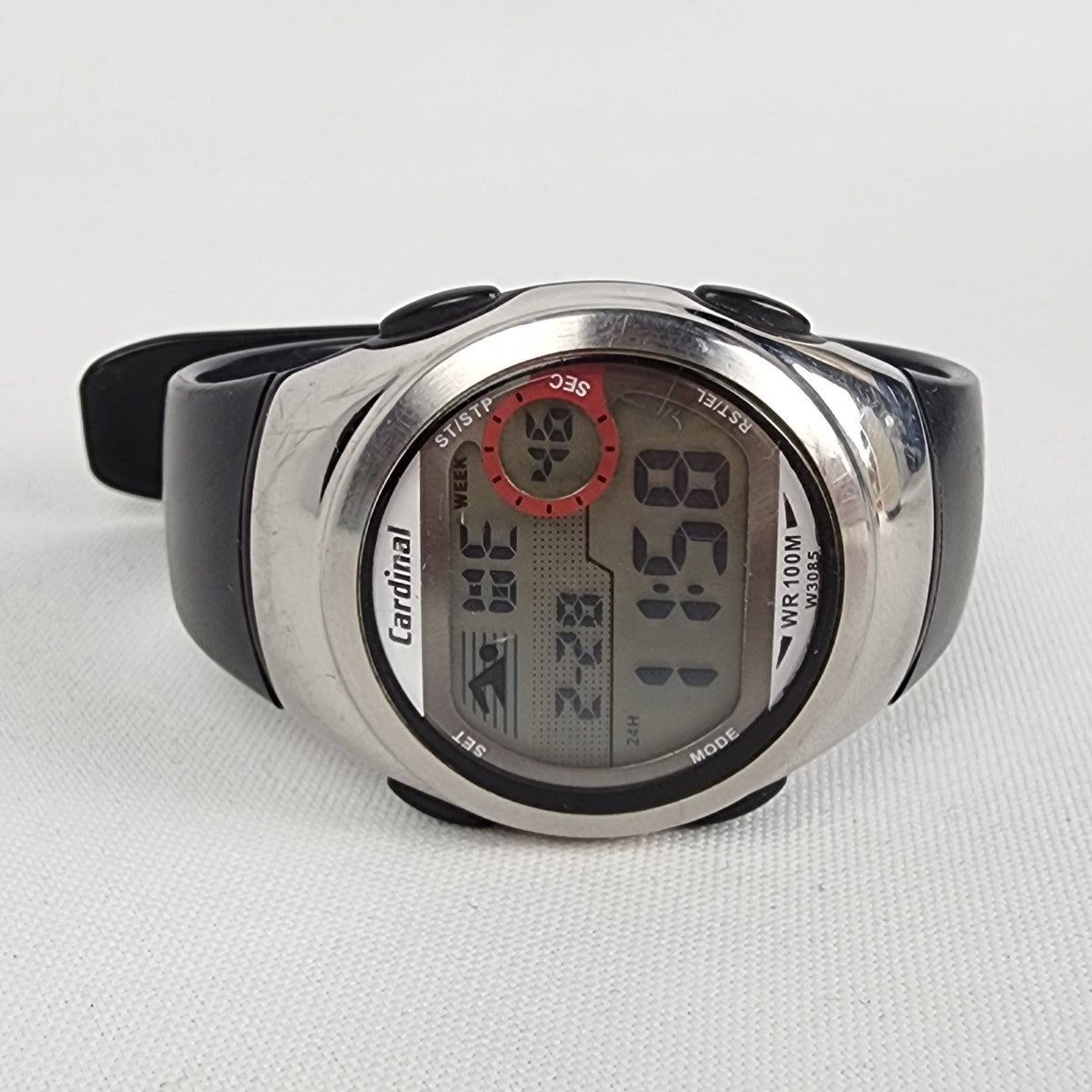 Cardinal WR 100M W3085 Black Silicone Watch