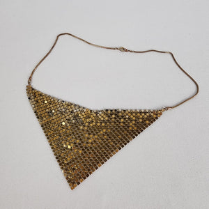 Vintage Gold Chain Mesh Triangle Necklace